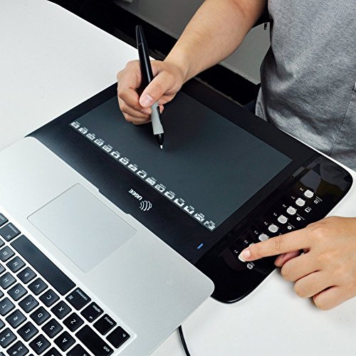 Ugee Grafiktablett 1000L Graphics Drawing Pen Tablet mit heißen Zellen 10 x 6 Zoll – Schwarz -